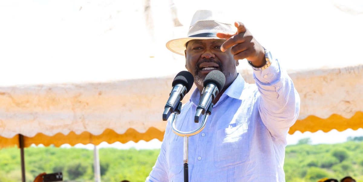 Public Service CS Geoffrey Ruku speaks in Mbeere North. PHOTO/https://www.facebook.com/gkruku