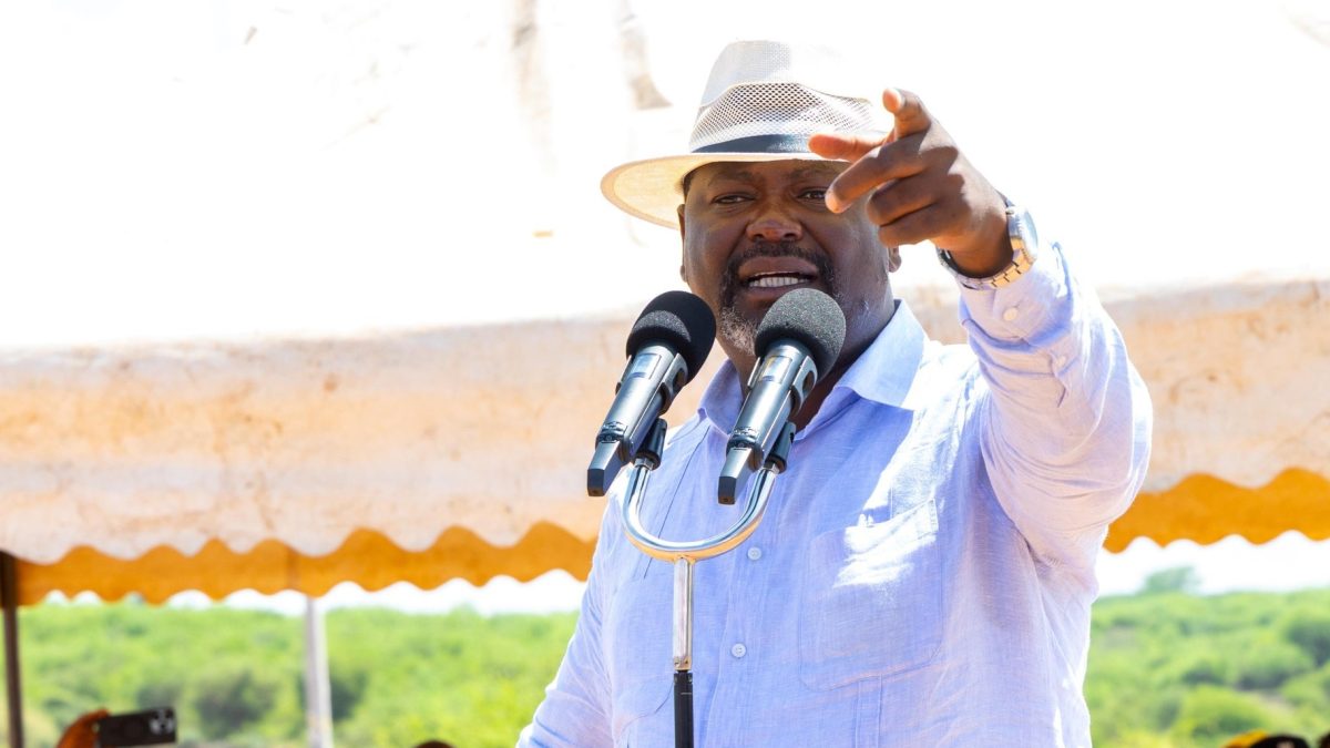 Public Service CS Geoffrey Ruku speaks in Mbeere North. PHOTO/https://www.facebook.com/gkruku