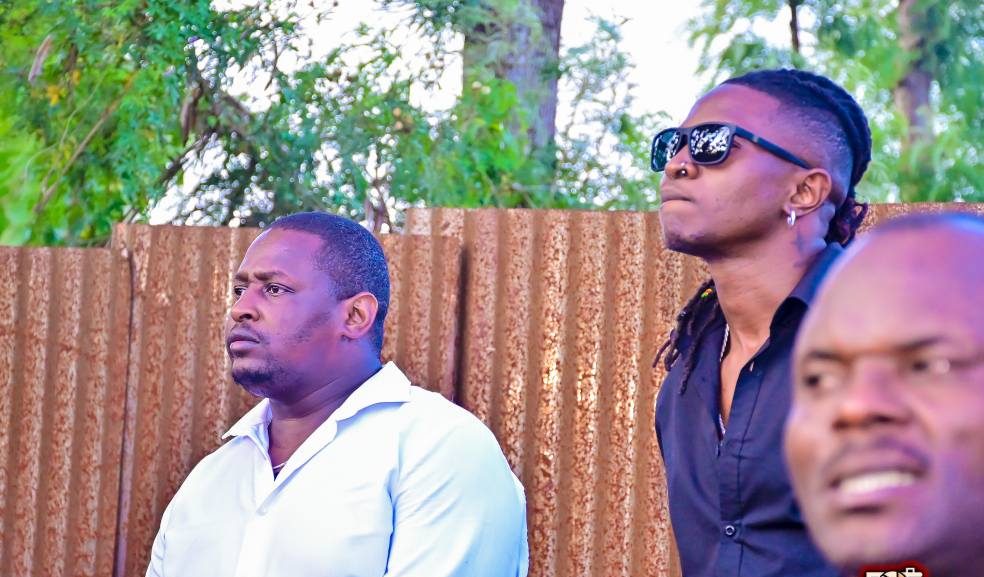 Mr Seed at Betty Bayo's burial. PHOTO/https://www.facebook.com/KaranguMurayaMc