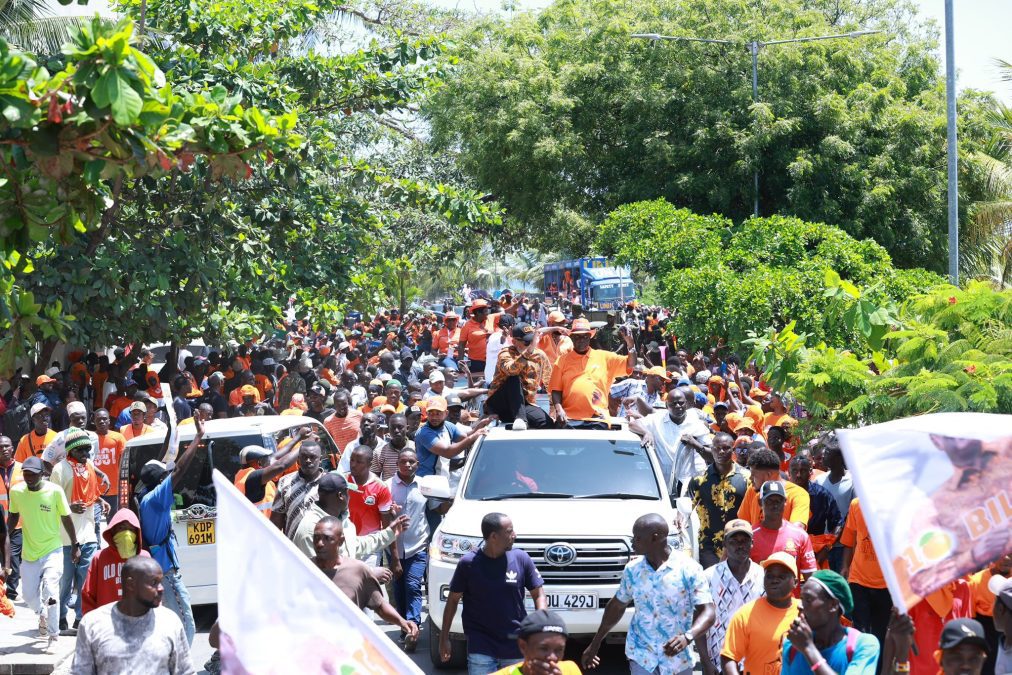 ODM leaders arrive at the Mama Ngina Waterfront in Mombasa on Saturday, November 15, 2025. PHOTO/https://www.facebook.com/GladysWanga043