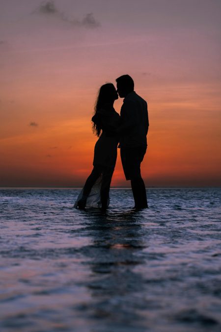 Two couples photographed moments after sunset. PHOTO/Pexels