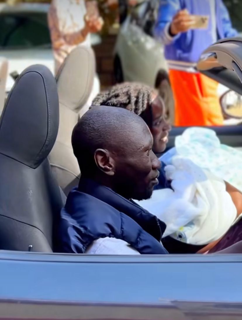 Stevo Simple Boy treats wife to BMW ride as they take their newborn home