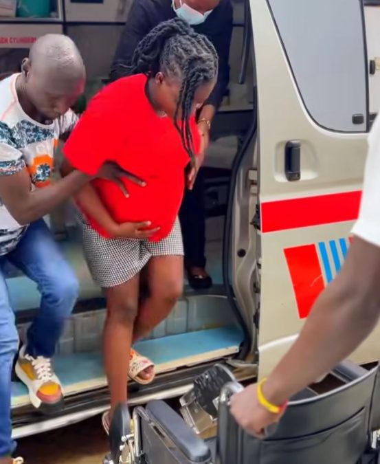 Stevo Simple Boy when his wife Brenda went on labour. PHOTO/Screengrab by K24 Digital of Instagram video by @stevosimpleboy8