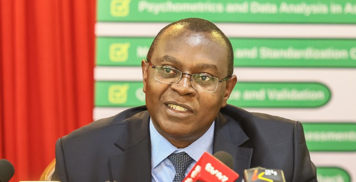 KNEC CEO David Njegere speaks during a past media presser. PHOTO/https://www.facebook.com/ExamsCouncil