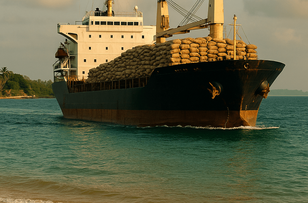 AI-generated image shows a ship on the coastline. PHOTO/ChatGPT