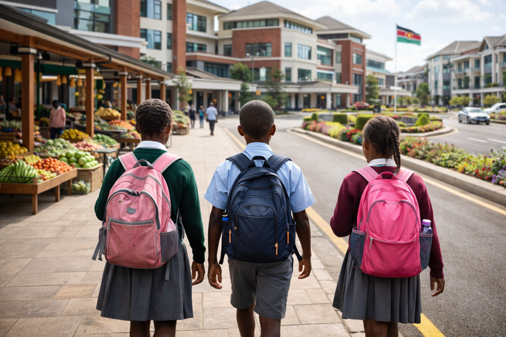 AI-generated image of school-going kids. PHOTO/ChatGPT