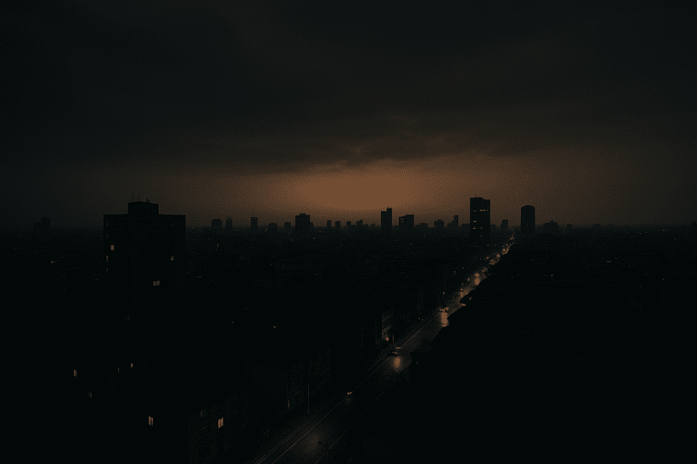 AI-generated image to illustrate power blackout effect in a city. PHOTO/ChatGPT