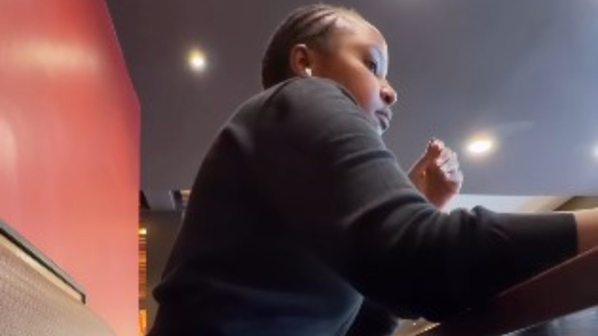 Lydia Wanjiru shows how she sits 5 weeks after BBL surgery