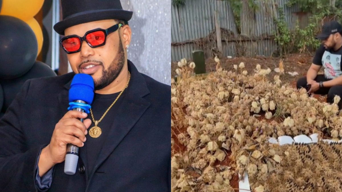 Tash visits Betty Bayo’s grave, says he wishes she was still with them