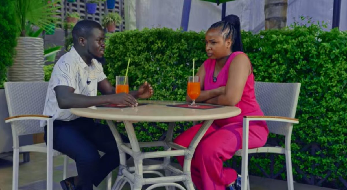 Carrol Sonie and Mulamwah during the show. PHOTO/Screengrab by K24 Digital