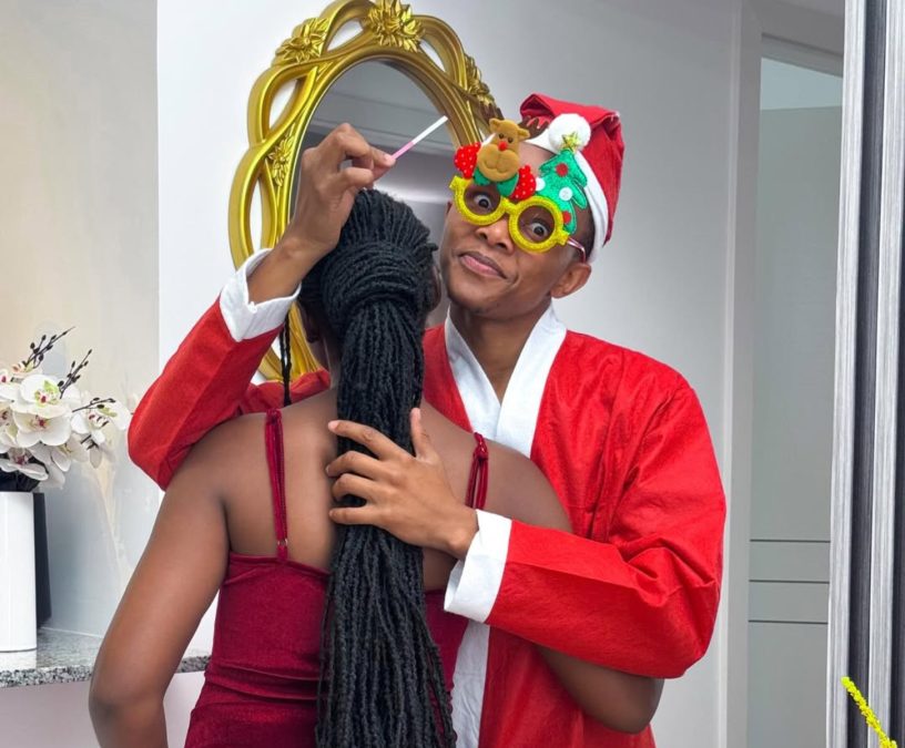 Stand-up comedian Kabugi with his pregnant girlfriend. PHOTO/@I-amKabugi/Instagram