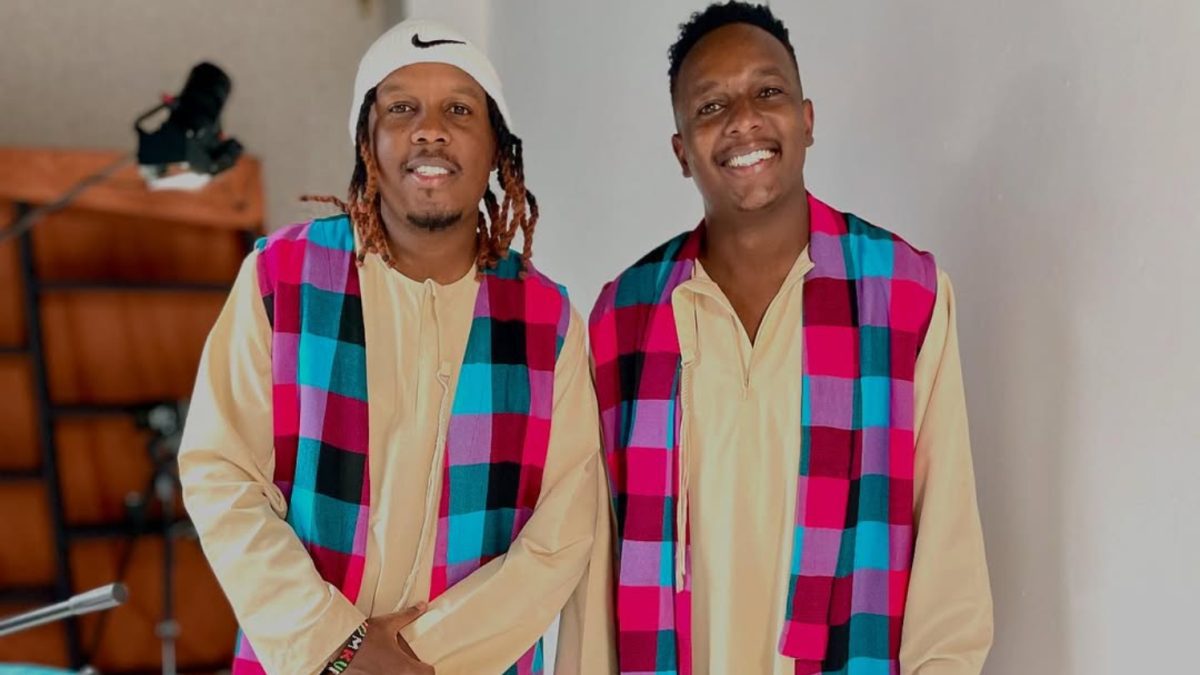 Karl Mbugua gives Abel Mutua his flowers for shaping his acting career