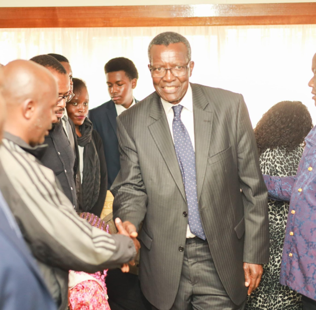 David Maraga, when he paid a visit to late Cyrus Jirongo's home. PHOTO/@dkmaraga/X
