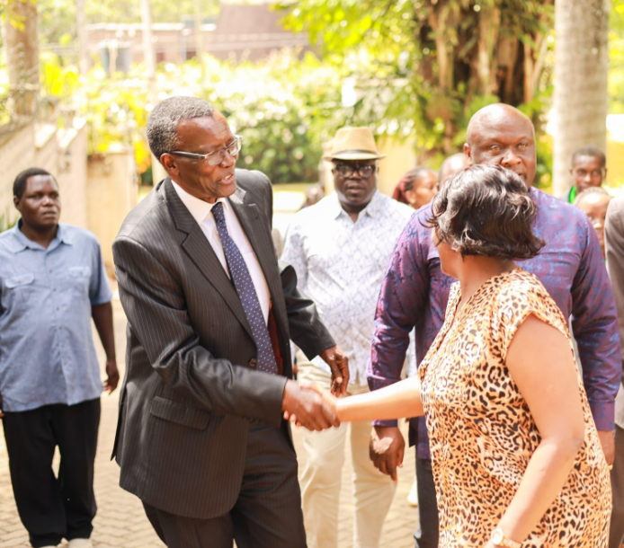 David Maraga, when he paid a visit to late Cyrus Jirongo's home. PHOTO/@dkmaraga/X
