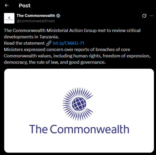 A post shared by the Commonwealth. PHOTO/Screengrab by K24 Digital from @commonwealthsec
