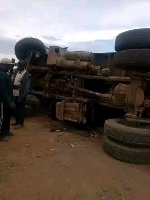 A public service vehicle (PSV) destroyed in a road accident that occurred at Moi's Bridge center along Kitale-Eldoret highway. Photo/Emanuel Tarus