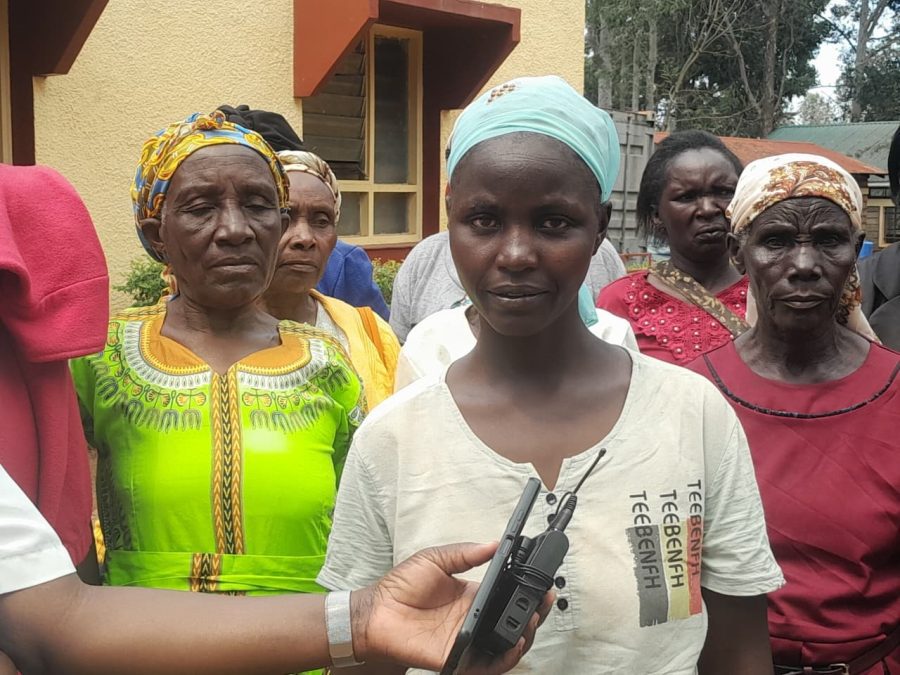 Elizabeth Mukami, one of the residents from Muthii in Makuyu lower Murang'a who claims her family is being evicted from their land which they have live for more than five decades. PHOTO/Wangari Njuguna