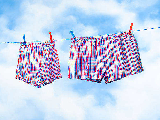 2 men boxers hanged on a clothesline. PHOTO/Pexels