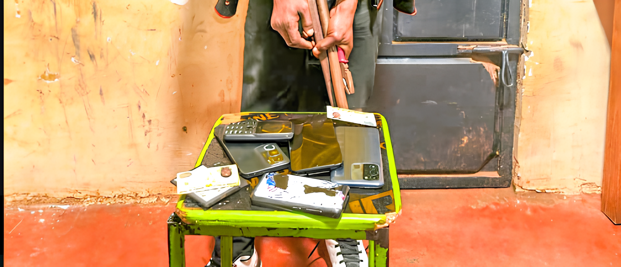 Police from Murang’a arrest a man after the Kenol robbery incident