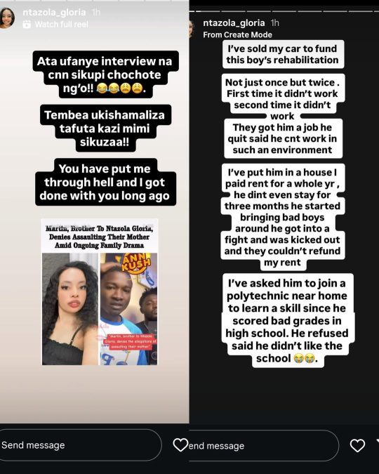 Ntazola Gloria's post. PHOTO/Screengrab