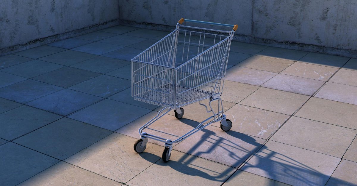 A shopping trolley packed outside. PHOTO/Pexels