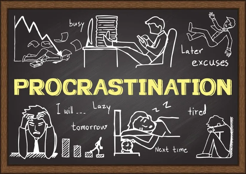 Well-designed graphic to illustrate procastination. PHOTO/ChatGPT