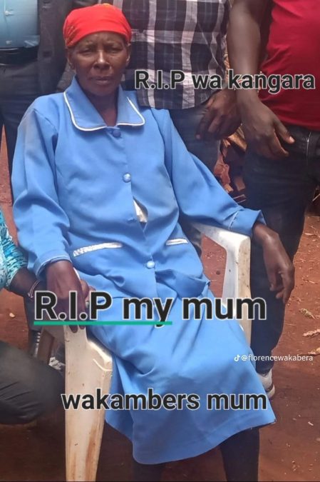 Revered Kikuyu Benga musician Wangari Wa Kaberia's late mum. PHOTO/@florencewakaberia/TikTok