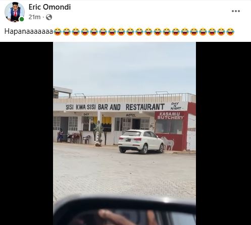 Eric Omondi’s reaction. PHOTO/ https://www.facebook.com/profile.php?id=100044317755329