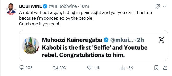Bobi Wine’s post on X. PHOTO/ @HEBobiwine