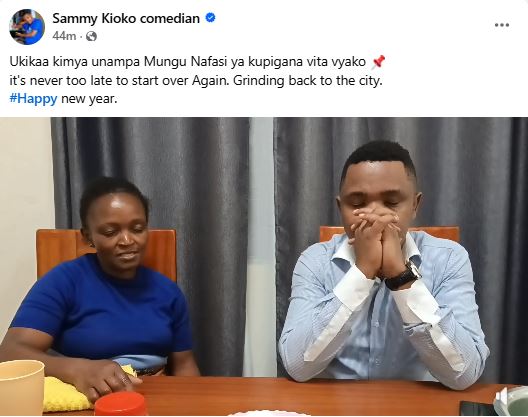 A screenshot image of Sammy Kioko’s post on Facebook on January 20, 2026. PHOTO/ https://www.facebook.com/sammykioko22