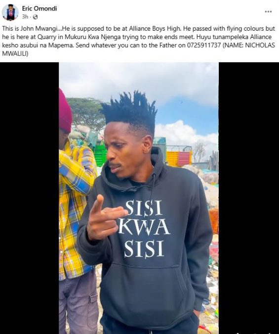 A screengrab image of the video shared by Eric Omondi on January 19, 2026. PHOTO/ https://www.instagram.com/ericomondi/