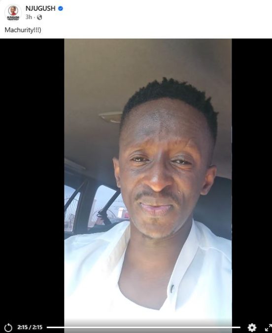 A screengrab image of Njugush’s video on Facebook. PHOTO/ https://www.facebook.com/Blessednjugush
