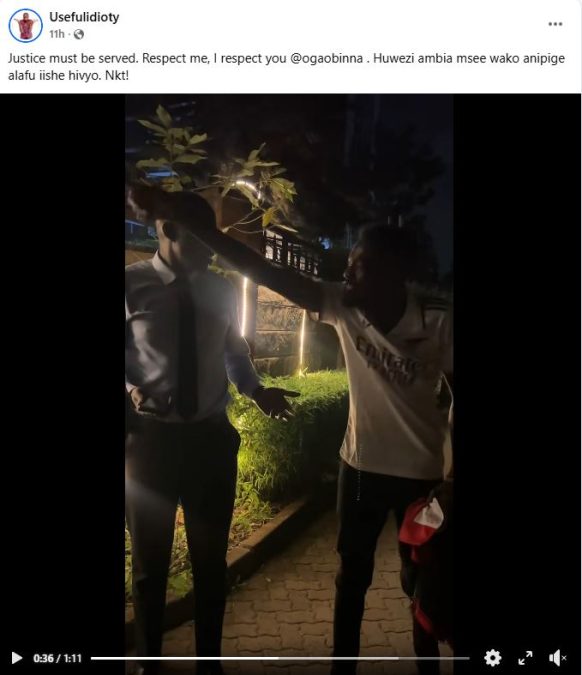 A screengrab image by K24 Digital showing Useful Idioty’s statement. PHOTO/ https://www.facebook.com/mambwembwe 