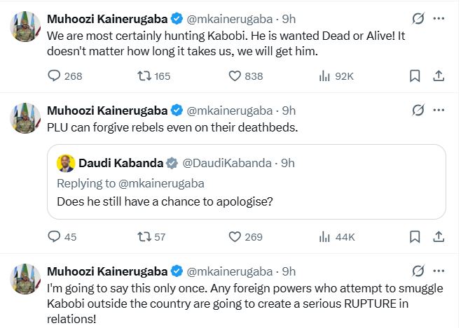 Muhoozi Kainerugaba’s post on X. PHOTO/@mkainerugaba