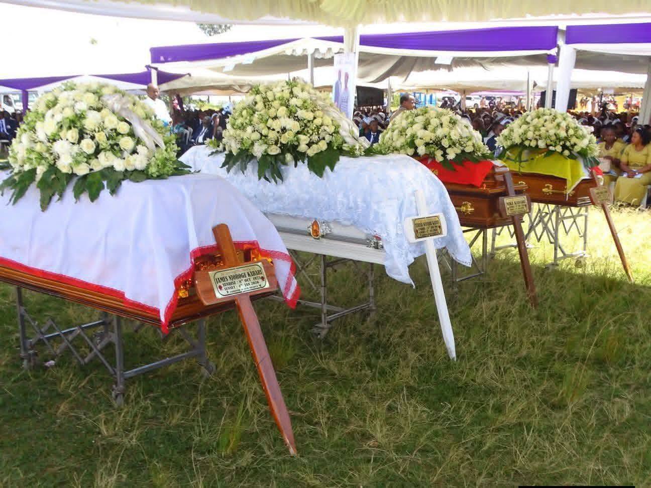 Emotions run high in Gatundu as relatives who died in grisly Naivasha crash are buried