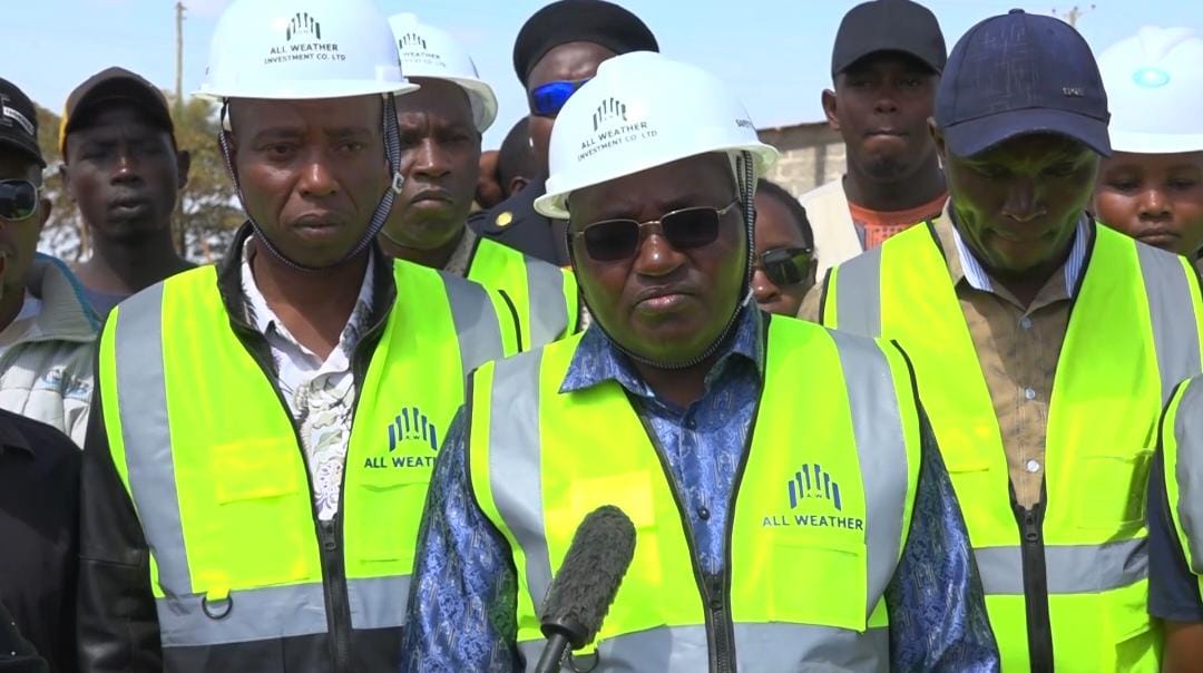 Juja MP George Koimburi speaks to the media as captured by our very own Mathew Ndung'u. PHOTO/Mathew Ndung'u