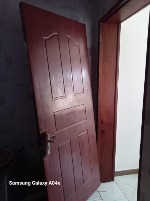 A photo showing a door broken during a raid at Bobi Wine’s home. PHOTO/ @HEBobiwine