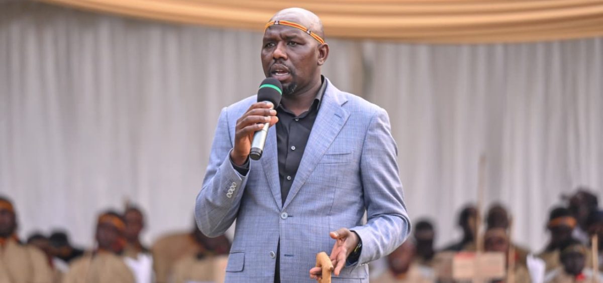 Interior CS Kipchumba Murkomen speaks during a past event. PHOTO/https://www.facebook.com/OnesimusKipchumbaMurkomen