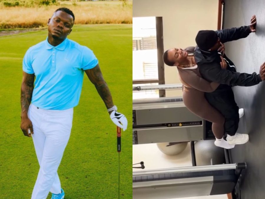 A photo collage of Harmonize and his lover Fridah Kajala working out. PHOTO/@harmonize_tz/Instagram