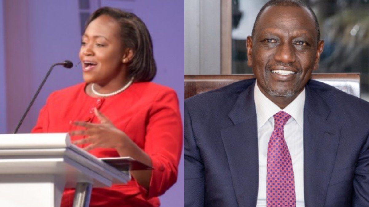A photo collage of Justina Wawame and President William Ruto. PHOTOS/@justinawamae &@WilliamsRuto/X