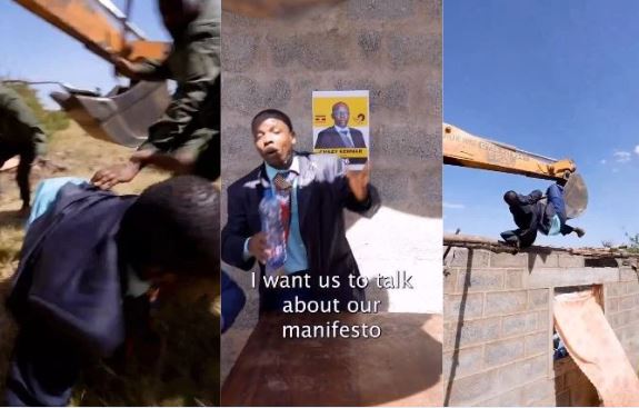 A screengrab image of thevideo posted by Crazy Kennar across his social media platforms. PHOTO/ https://x.com/crazy_kennar