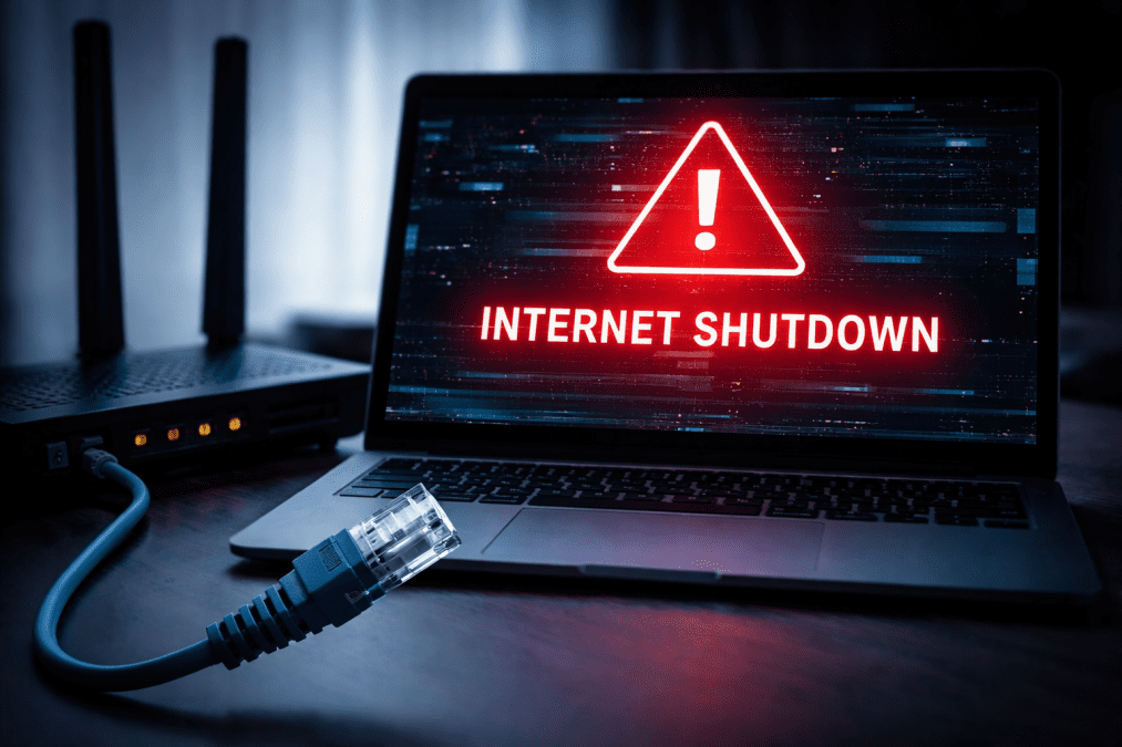 AI-generated image to illustrate internet shutdown. PHOTO/ChatGPT/David Nthua