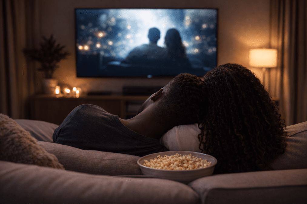 A couple watching a movie. PHOTO/ChatGPT/David Nthua