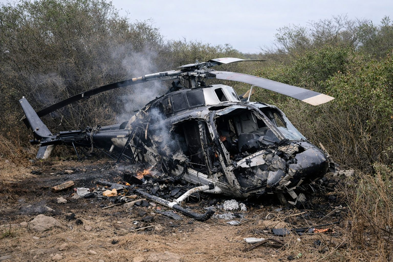 Helicopter crash kills all passengers onboard