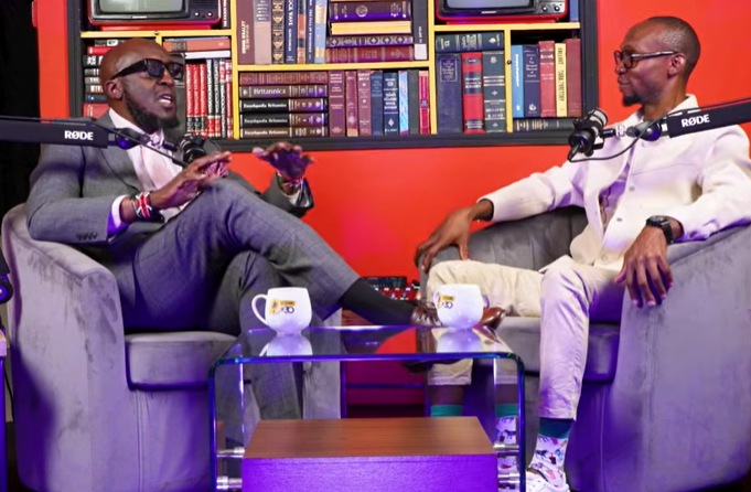 Big Ted and Dr Ofweneke during the interview. PHOTO/Screengrab by K24 digital/Youtube.