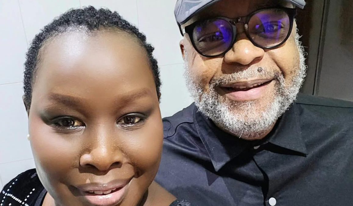Emmy Kosgei and her husband. PHOTO/@amadubuko/Instagram