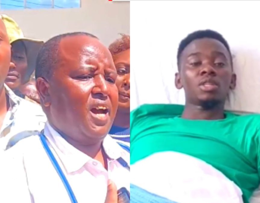 Muranga Hospital's Dr James Khura and Pastor Jimmy Irungu in a collage. PHOTOS/Screengrabs by K24 Digital of Facebook video by https://www.facebook.com/UgiMediachannel