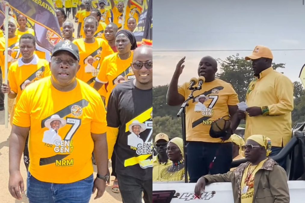 Cassypool campaigning for President Museveni in Uganda. PHOTOS/@cassypoolcapon/Instagram