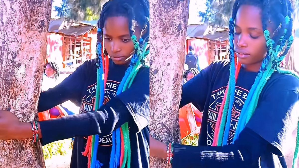 Kakamega lady rocking same braids as Truphena launches tree-hugging challenge