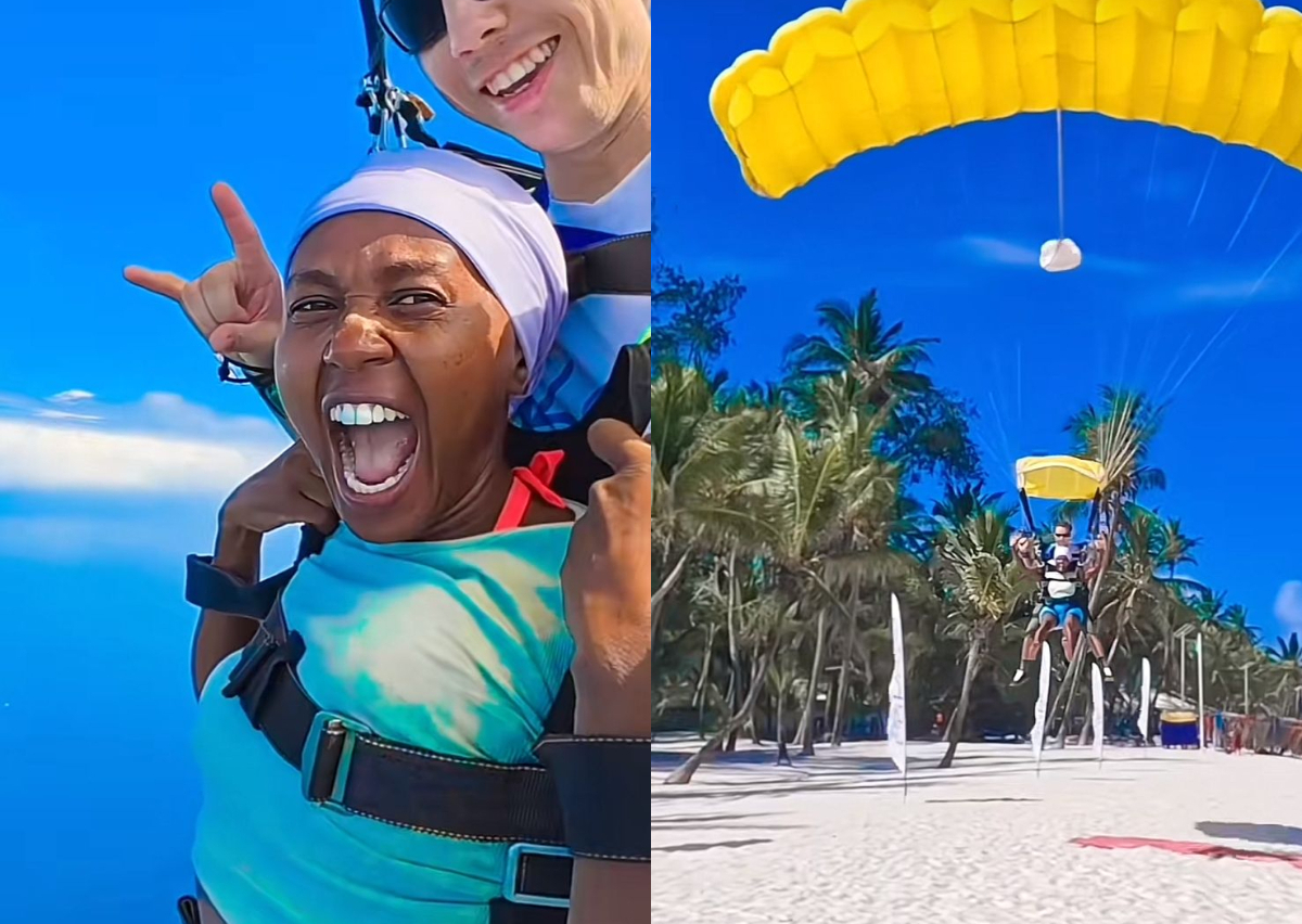 Carey Priscilla reveals she came close to fainting on first-ever skydiving adventure